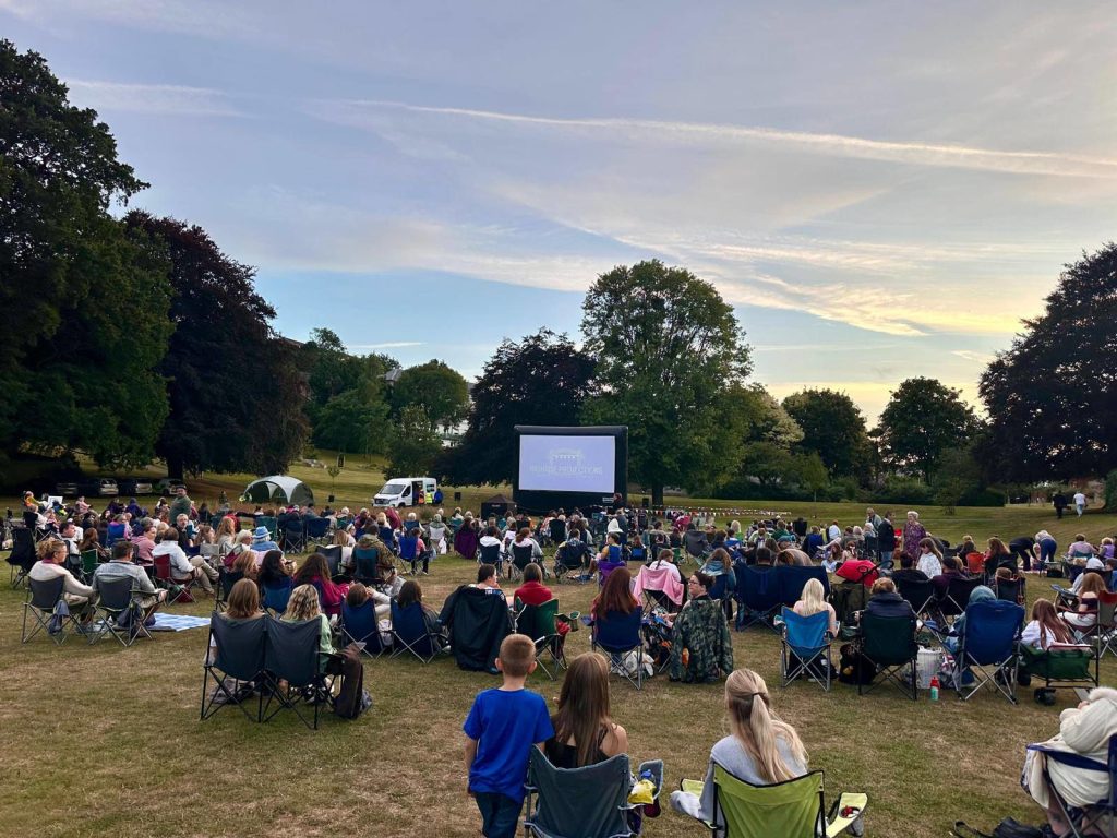 Open air cinema in Newcombes Meadow