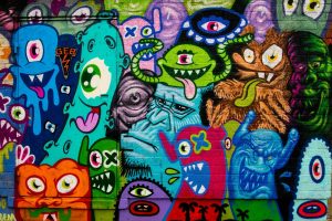 Graffiti monsters. Photo by Alp Ancel.