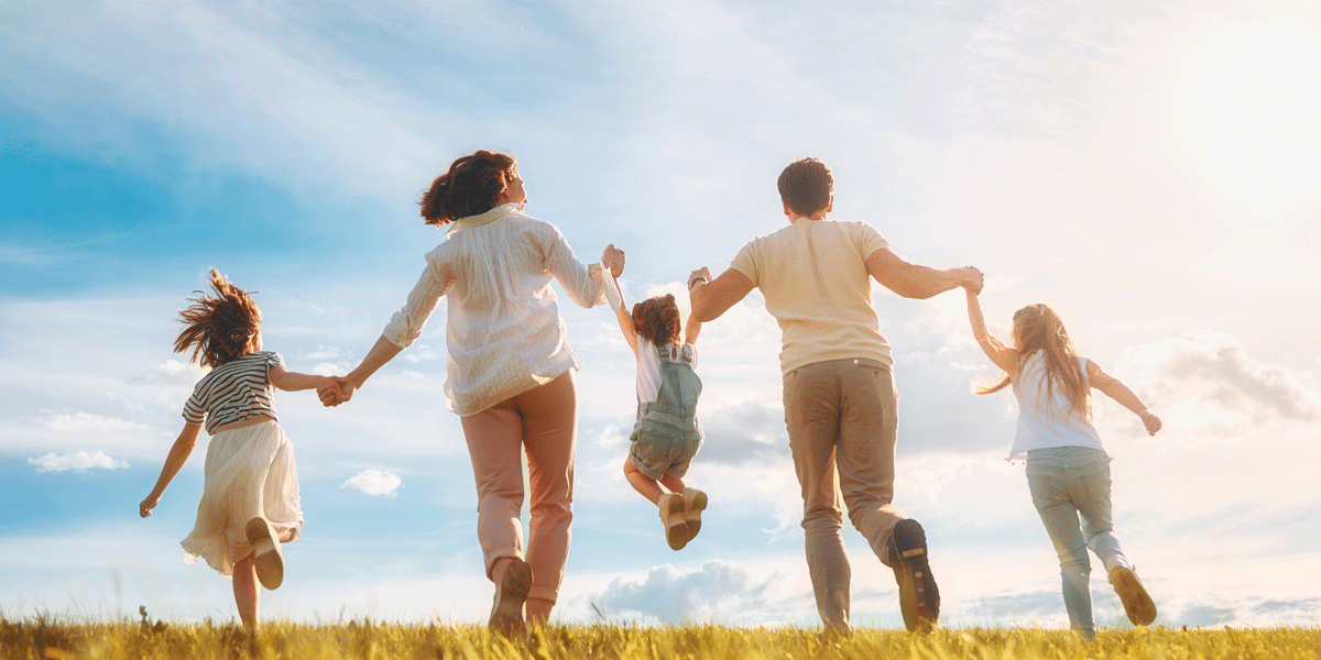 Family outing in the countryside
