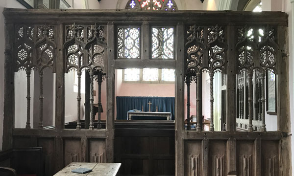 Parclose screen, Colbrooke Church